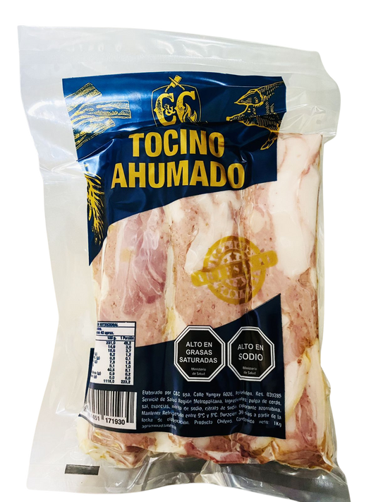 Tocino Ahumado Laminado Marca C&C - 1KG