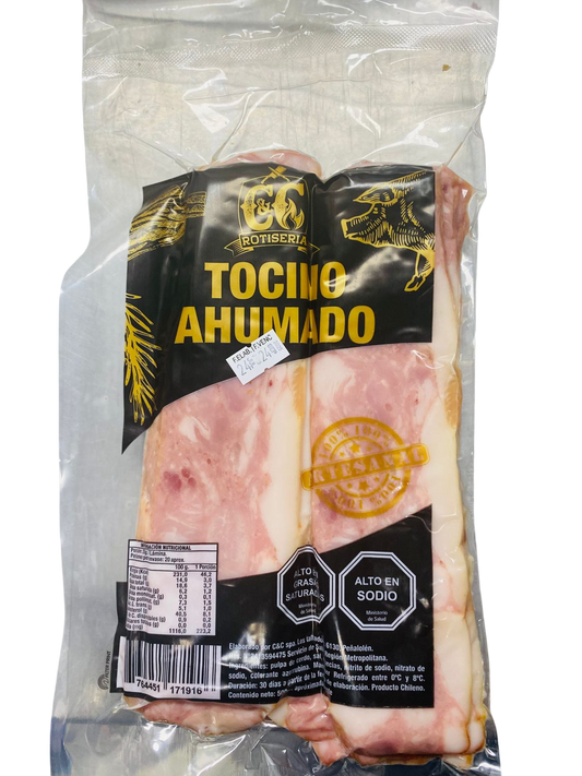 Tocino Ahumado Laminado Marca C&C - 500gr