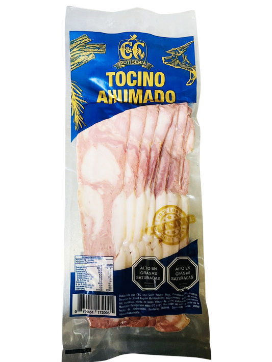 Tocino Ahumado Laminado Marca C&C - 200gr